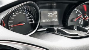 Tableau de bord de la Peugeot 208